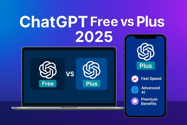 ChatGPT Free vs Plus 2025 ultimate comparison guide with visual comparison