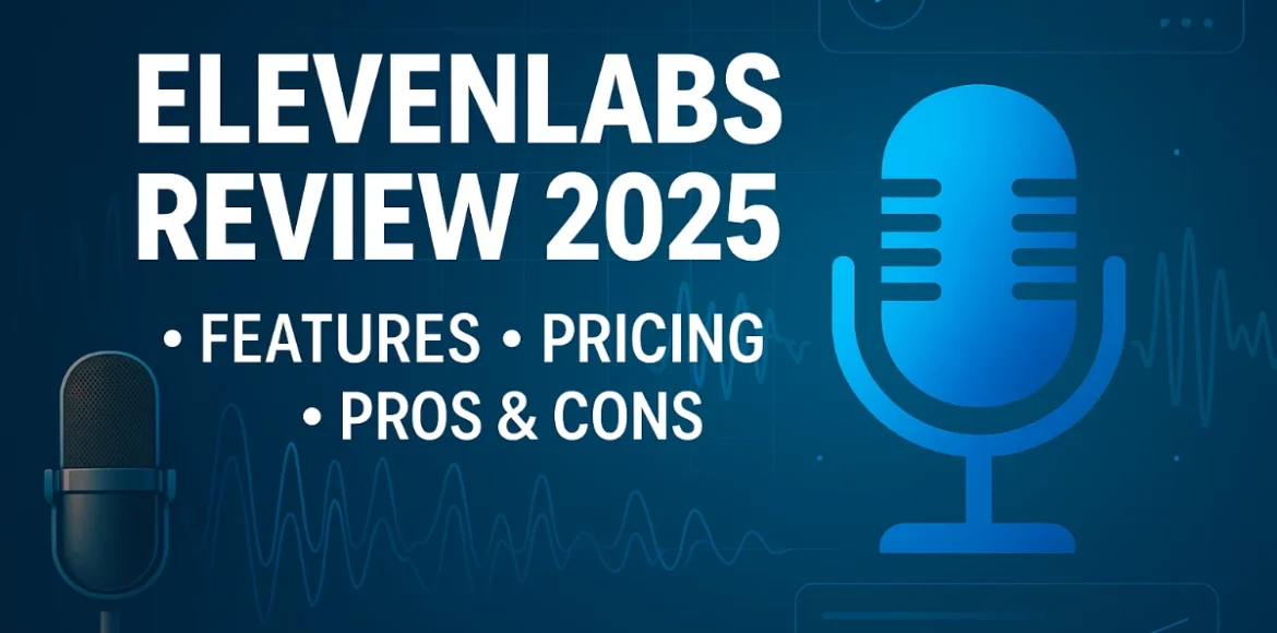 ElevenLabs AI voice generation platform dashboard showing advanced text-to-speech features and voice library