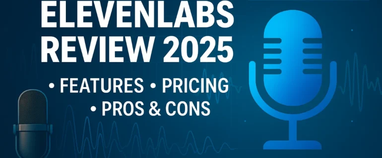 ElevenLabs AI voice generation platform dashboard showing advanced text-to-speech features and voice library