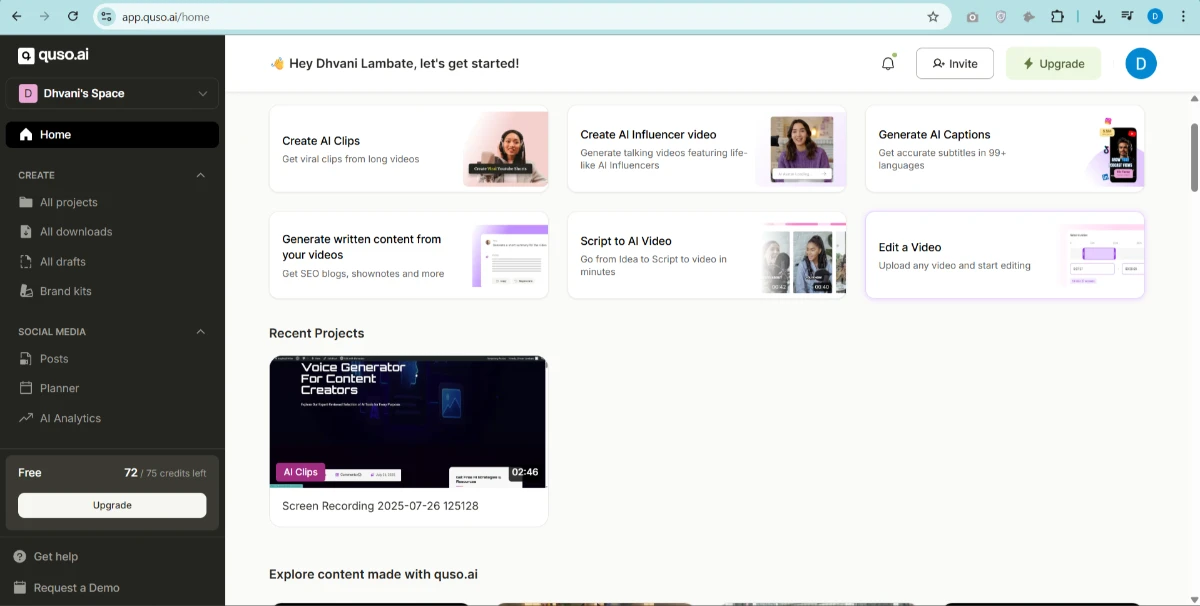 AI tool for turning videos into short, shareable clips with automatic editing.