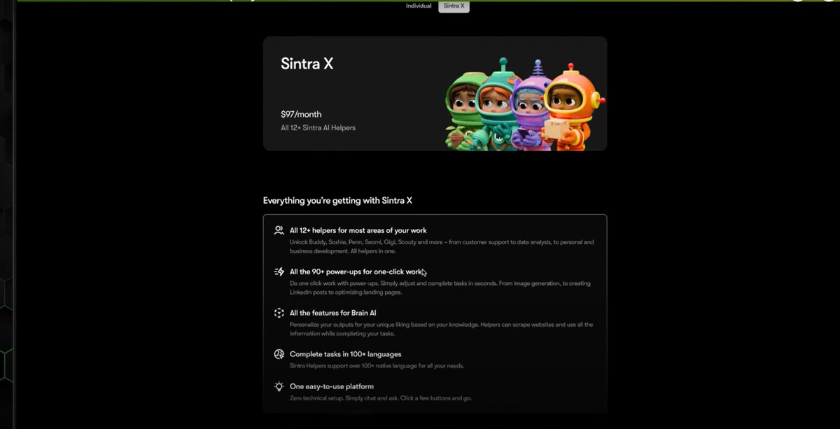 Sintra.ai review – Mobile app features and pricing plan