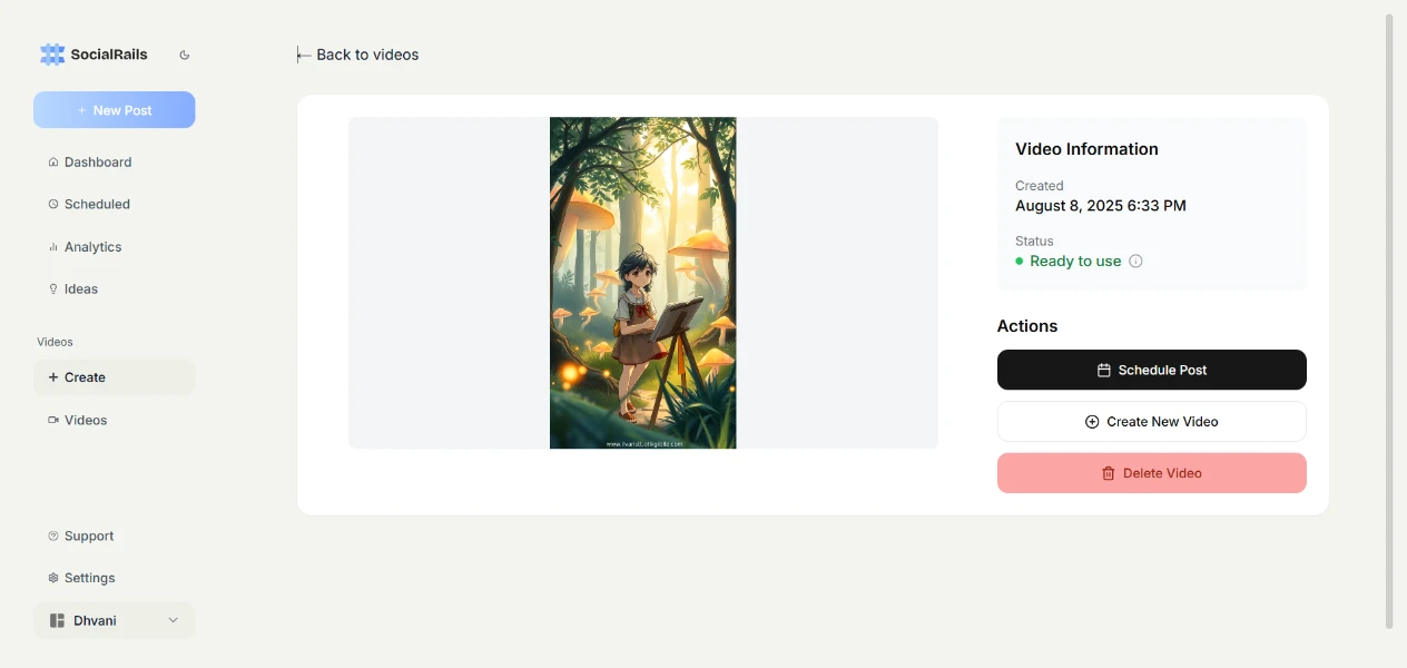Create AI-generated social media videos with SocialRails – Greenscreen Meme, Hook Video, and Ghibli AI templates 