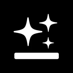 GenSpark AI 2025 logo with glowing star icons on a black background.
